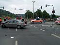 Schwerer Unfall mit Reisebus Lohmar Donrather Dreieck P341